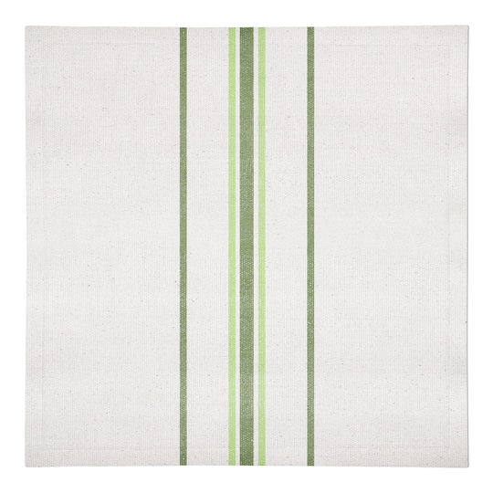 Green Market Stripes Napkin 10" x 10" Cotton Twill Napkin